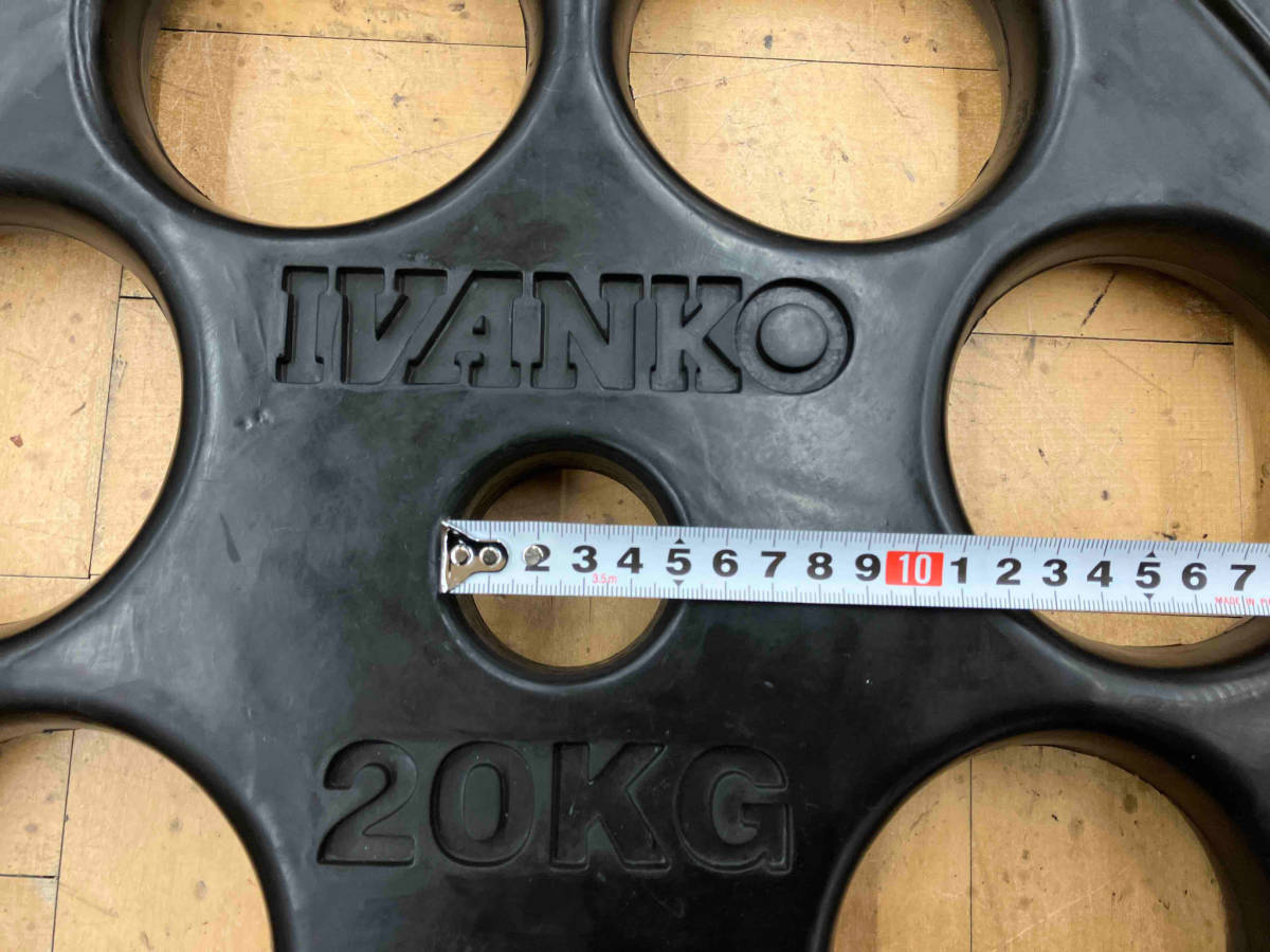 IVANKO オリンピックラバープレート 20kg x 2枚_画像5