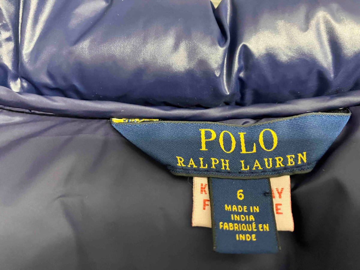 POLO RALPH LAUREN ポロ ラルフローレン キッズ 子供 ダウンジャケット ネイビー サイズ６_画像7