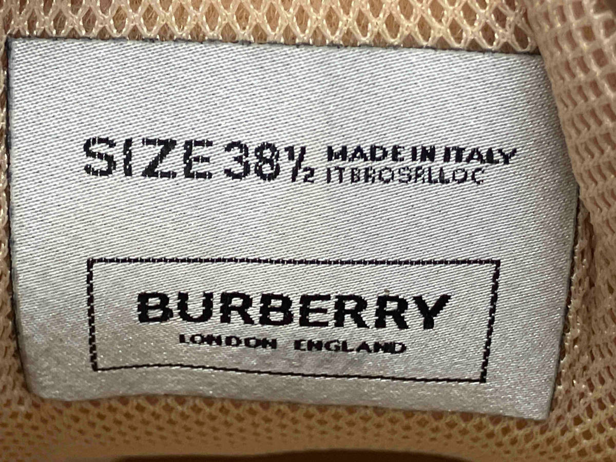 BURBERRY バーバリー スニーカー キャンバス＆レザー レディース 約24.0cm マルチカラー イタリア製 箱あり_画像6