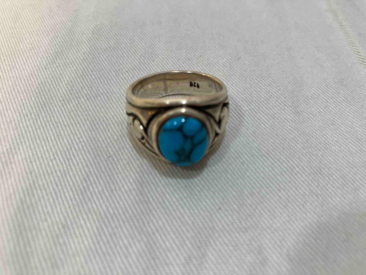 USED SILVER 925 TURQUOIS RING シルバー925 ターコイズ リング サイズ19号 店舗受取可_画像1