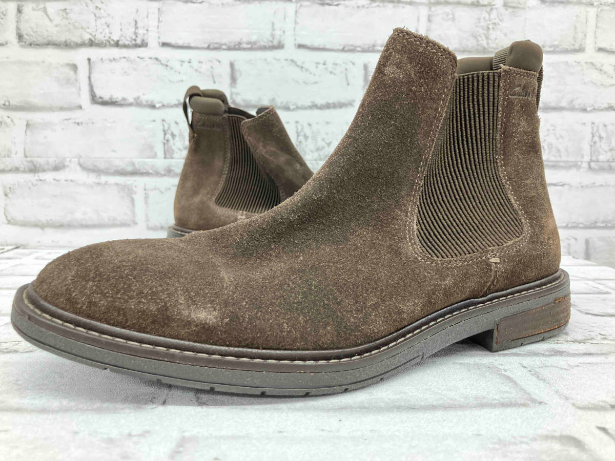 CLARKS クラークス CLARKDALE HALL クラーク デールホール サイドゴアブーツ ブラウン U.S.8 25.5cm