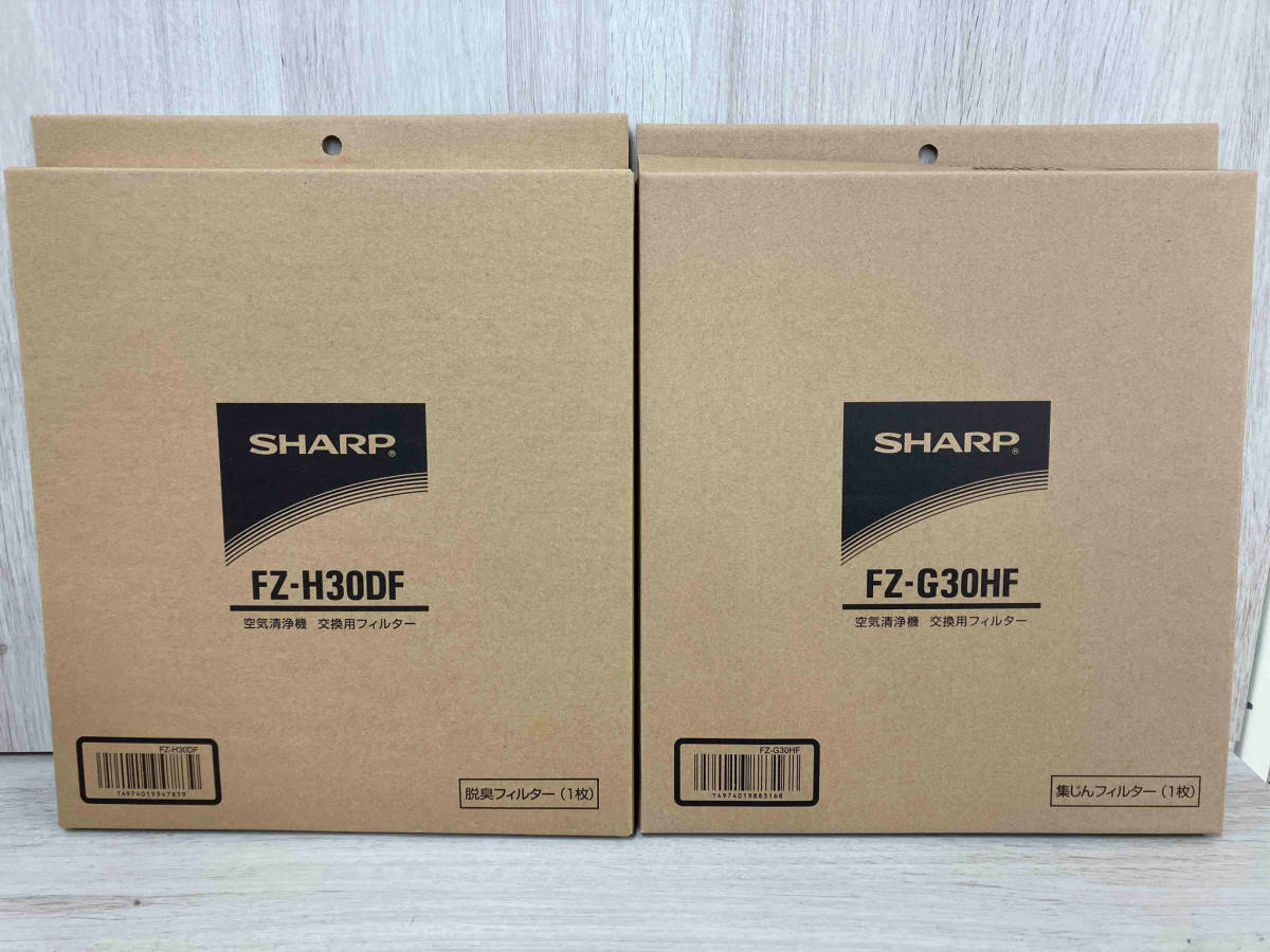 【未使用品】 SHARP 空気清浄機交換用フィルター FZ-H30DF 脱臭フィルター + FZ-G30HF 集塵フィルター_画像1