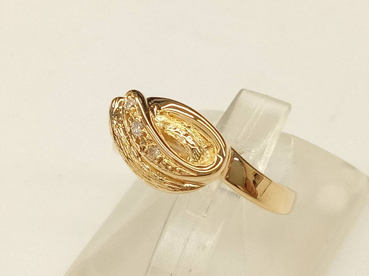 最大80%オフ #11.5 イエローゴールド K18 D0.03ct アクセサリー 指輪 リング 3.31g イエローゴールド