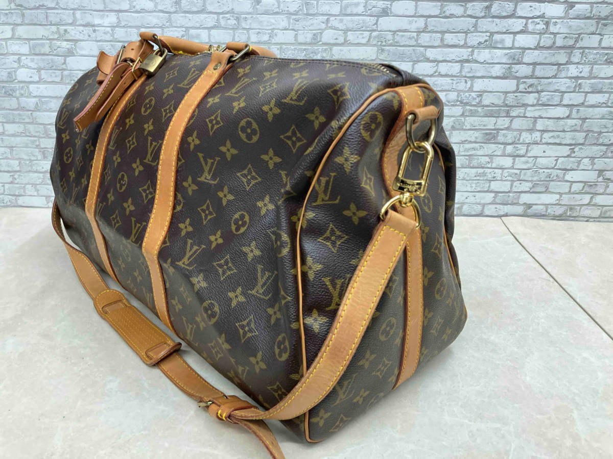 LOUIS VUITTON ルイ・ヴィトン モノグラムボストンバッグ V11921 キーポル50 ダブルファスナー ショルダーストラップあり_画像3