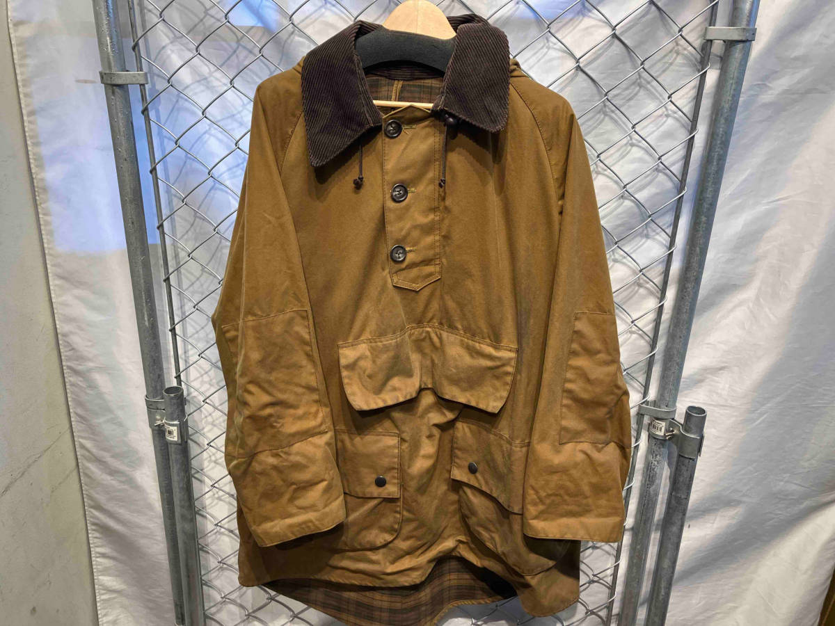 希少 Barbour LONGSHOREMAN バブアー ロングショアマン 90s 旧タグ ビンテージ ブラウン ヴィンテージ オイルドジャケット コート_画像1