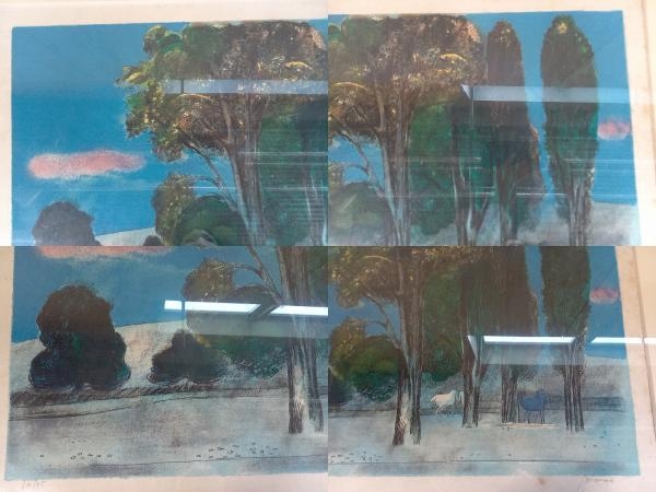 guiramand 夏のいる風景 証明書有り約92cm×72cm 風景 馬 白馬の画像8