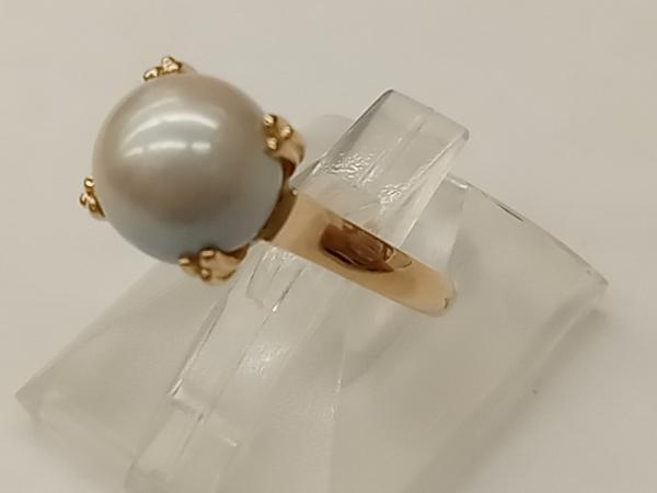 洋服通販 - 新作アイテムを リング 3.66g #14.5 真珠 イエローゴールド K18 指輪 ソーティング付き アクセサリー イエローゴールド