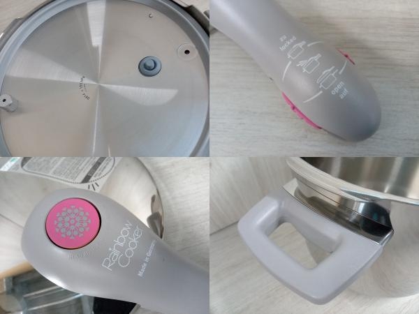 【美品】Tupperware レインボークッカー 圧力鍋 6.5L 内径22cm すのこ・三脚付 鍋 調理器具 日本タッパーウェア_画像5