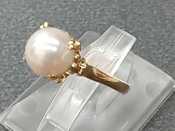 ★決算特価商品★ K18 イエローゴールド 真珠 #13.5 2.67g リング 指輪 アクセサリー ソーティング付き イエローゴールド