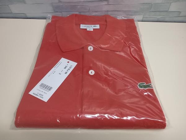 美品 LACOSTE ラコステ L1212LJ-99 レッド 半袖 ポロシャツ 定番 新品タグ付き