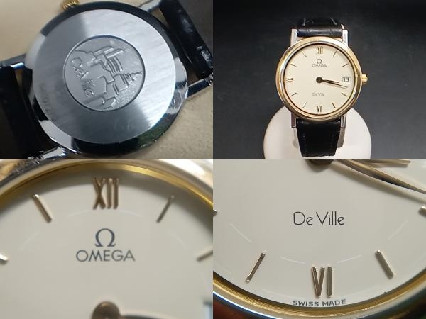 【売切】【22年12月電池交換】OMEGA オメガ DEVILLE デビル 54097270 クォーツ レディース 非純正ベルト 付属品無_画像4