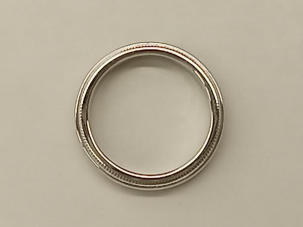 Tiffany ＆ Co.／Pt950 ミルグレインリング ティファニー プラチナ＃7.5 5.20g ブランドアクセサリー 指輪 リング_画像3