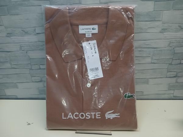 美品 LACOSTE ラコステ L1212LJ-99 半袖 ポロシャツ ブラウン 定番 新品タグ付き_画像1