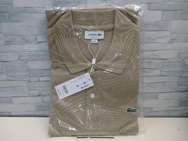 美品 LACOSTE ラコステ L1212LJ-99 半袖 ポロシャツ カーキ 定番 新品タグ付き_画像1