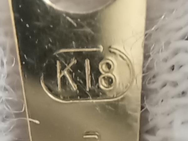 【石欠け有り】K18 イエローゴールド 約40cm 約2.0g ネックレスの画像7