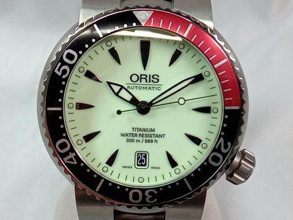 ORIS オリス ダイバーズ 裏スケ 7562 自動巻 チタンケース・替えベルト付き 時計 店舗受取可_画像1