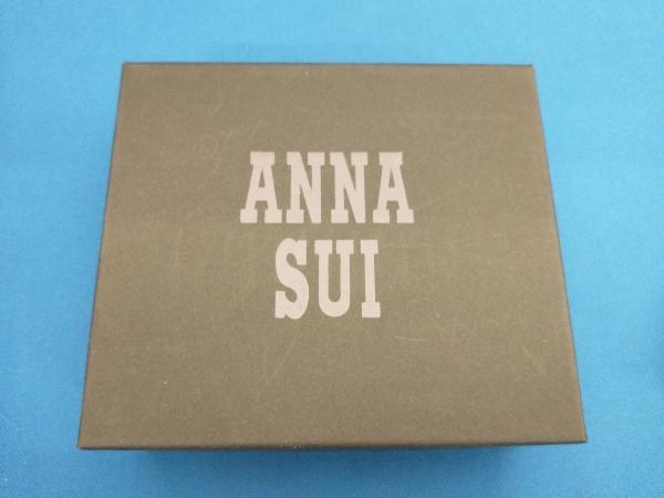 二つ折り財布 通年 ANNA SUI アナスイ マイティティ 猫 レザー財布 L字ファスナー 箱付き ブラック_画像7