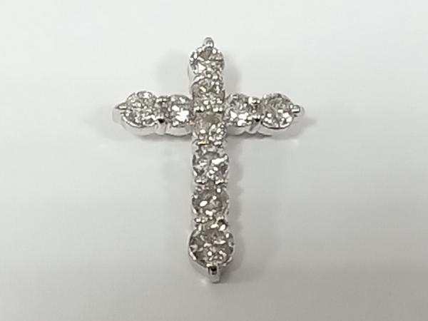上品スタイル 【ダイヤ1ctトップ】K18WG/ダイヤ1.00ct /トップ/2.2g トップ クロス 十字架 ダイヤモンド