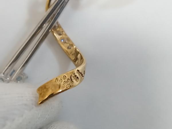 【可愛く揺れる】K18／Pt900／ダイヤ0.20ct ／イヤリング/10.0gの画像6