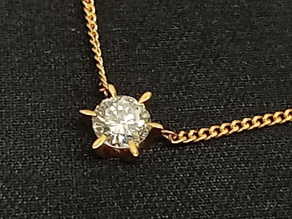 印象のデザイン 【日本造幣局刻印有】K18 イエローゴールド ソーティング付き 一粒 アクセサリー ネックレス 総重量5.5g D1.11ct ダイヤモンド 41.5cm イエローゴールド