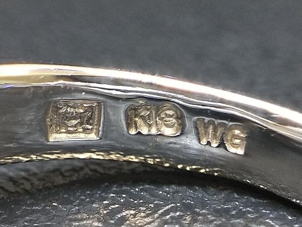 K18 18金 WG ダイヤモンド 蝶 デザイン リング 指輪 ホワイトゴールド D0.67ct 4.7g #7 店舗受取可の画像4