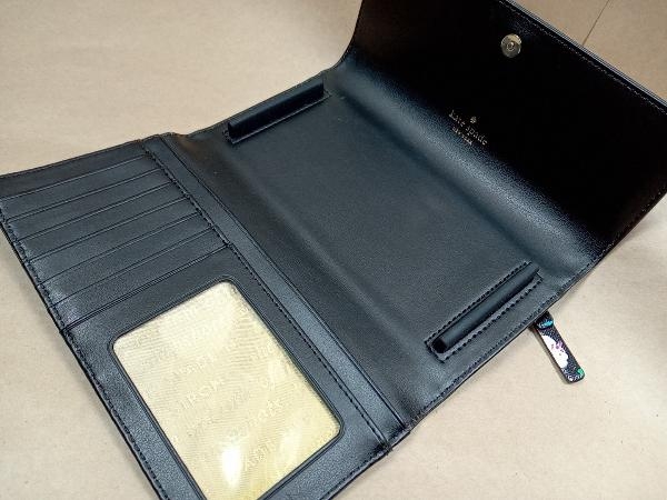 kate spade ケイトスペード スマホウォレット 花柄 ブラック 8ARU1987 財布 iphoneケース割れあり_画像5