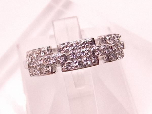 STAR JEWELRY／K18WG／ダイヤ0.5ct／9号リング／5.5g