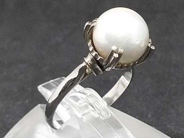 K14 14金 WG パールデザイン リング 指輪 ホワイトゴールド 3.6g #12 店舗受取可
