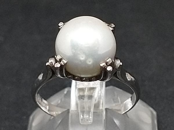 K14 14金 WG パールデザイン リング 指輪 ホワイトゴールド 3.6g #12 店舗受取可