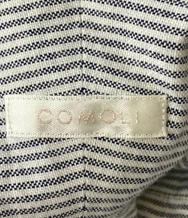 23SS COMOLI X01-02009 オックスフォードBDシャツ サイズ:3 ストライプ柄 コモリ 店舗受取可_画像3