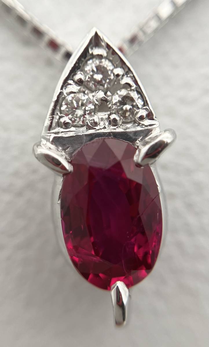 ≪超目玉★12月≫ K18WG ダイヤ0.03ct 37cm 2.7g ピンク石 カラーストーン ホワイトゴールド 18金 ダイヤモンド ネックレス 品物のみ ホワイトゴールド
