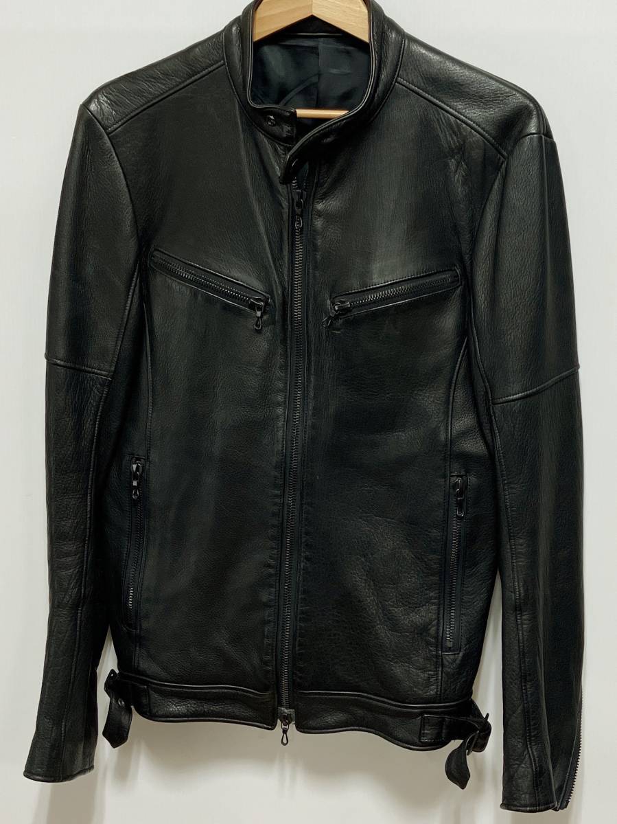 SHELLAC shellac ti earth gold Single Rider's Single Rider's leather jacket black 48