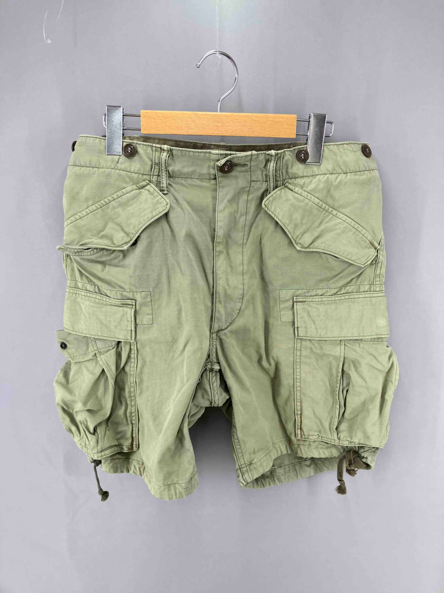 ★ RRL ダブルアールエル ハーフカーゴパンツ RALPH LAUREN REGIMENT CARGO PANTS ポケット多数 サイズ32 カーキ 夏