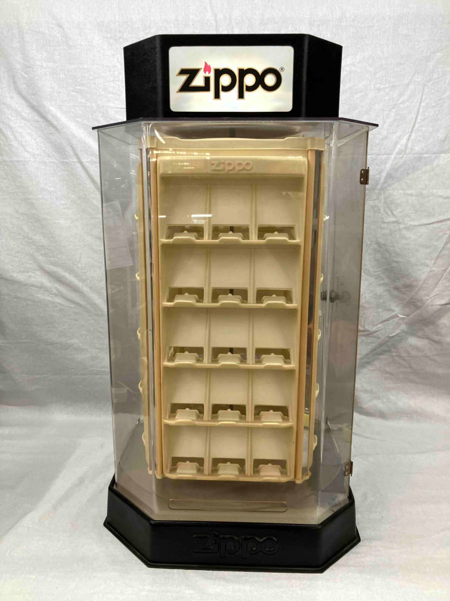 ジャンク ZIPPO ジッポ ショーケース 回転式 ディスプレイ コレクション 60個収納 喫煙グッズ ライター 雑貨 コレクター ビンテージ 鍵付き_画像4