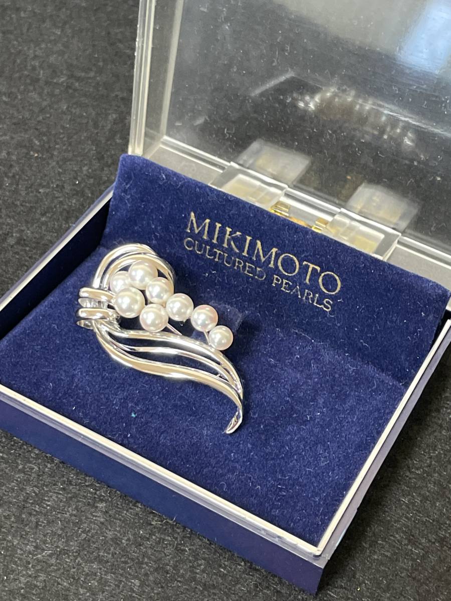 ◇ MIKIMOTO ミキモト アコヤ真珠 ブローチ 249597_画像1