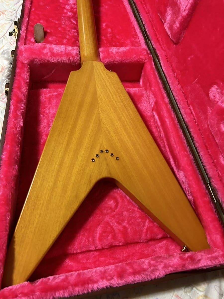 最終値下げ Epiphone Inspired By Gibson Custom Shop 1958 Korina FlyingV エピフォン ギブソン カスタムショップ フライングV コリーナ_画像5