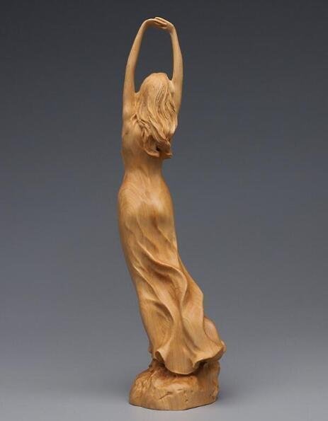 木彫 置物 裸女像 美人像 女性像 彫刻 工芸品 高さ23cm_画像2