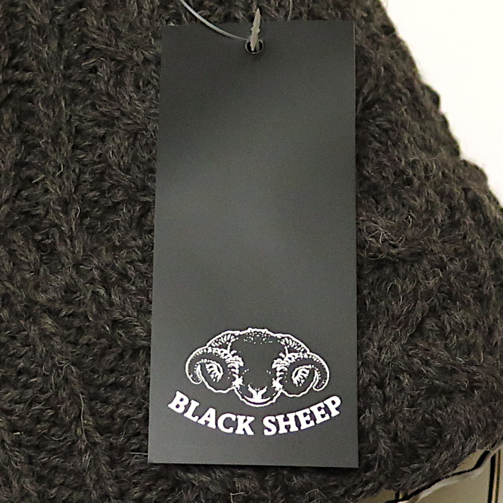【新品】BLACK SHEEP（ブラックシープ）ニットワッチキャップ アランケーブル ブラウン WOOL100％ 英国製 _画像5