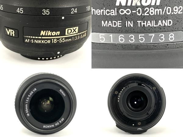 Nikon D3100 AF-S DX NIKKOR 18-55mm f/3.5-5.6G VR 55-200mm ダブルズーム レンズキット 中古 Y8210995_画像3