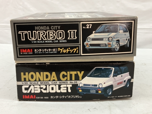 IMAI 1/20 HONDA CITY CABRIOLET カブリオレ シティターボII ブルドッグ 2点セット プラモデル ジャンク C8159948_画像5