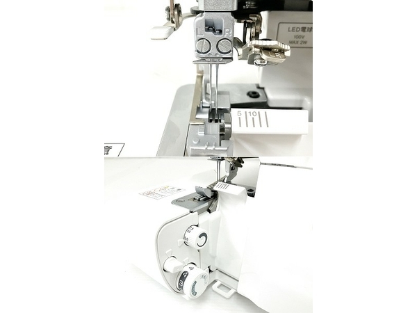 JUKI 衣縫人 BL57EXS フットコントローラー付 2本針4本糸 ロックミシン ベビーロック ジューキ 中古 美品 O8216612_画像5