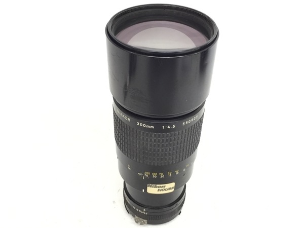 Nikon F アイベルシルバー ボディ NIKKOR 300mm 1:4.5 マニュアルフォーカス レンズ 一眼レフ フィルムカメラ 中古 ジャンク G8222335_画像8