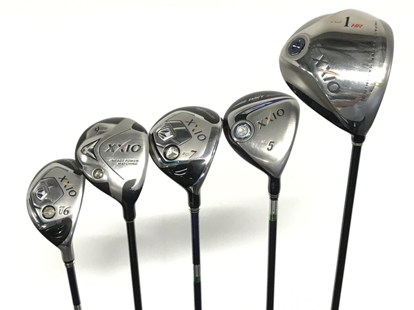 ダンロップ XXIO DST 5W・7W・6U IMPACT POWER MATCHING 1W・9W ゴルフク ラブ おまとめ セット スポーツ 趣味 ジャンク F8218289_画像1