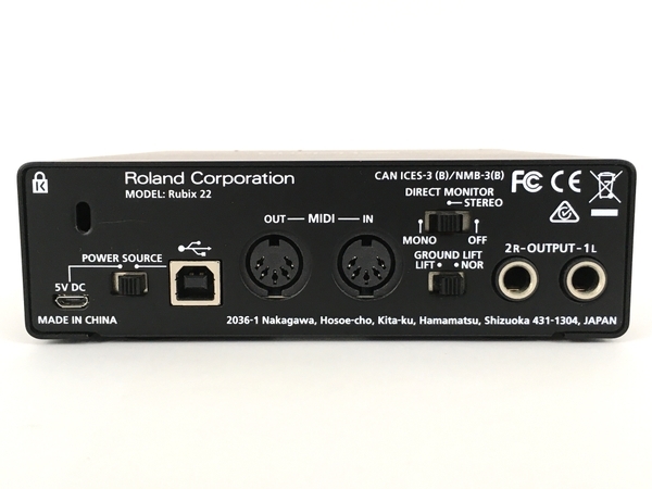 Roland RUBIX22 USB オーディオ インターフェース 元箱付 ローランド 中古 Y8220539_画像6