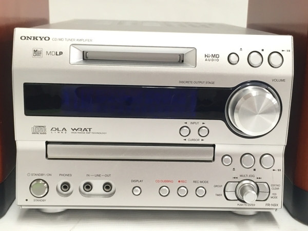 ONKYO FR-N9X D-N9X CD/MD チューナーアンプ 2006年製 ミニコンポ 音響機材 中古 訳あり T8233825_画像3