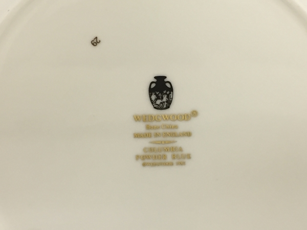 ウェッジウッド コロンビアパウダーブルー カップ&ソーサー プレート セット 食器 中古 G8163221_画像4
