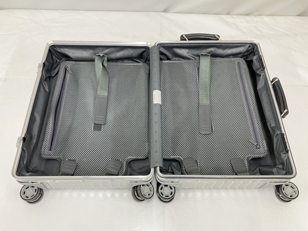 RIMOWA Classic Cabin S 33L キャリーケース シルバー リモワ クラシック キャビンS アルミニウム 中古 T8109734_画像8