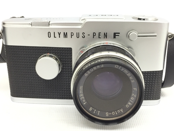 OLYMPUS PEN FT ボディ F.ZUIKO Auto-S 38mm 1:1.8 レンズ フィルムカメラ オリンパス ジャンク G8276899_画像1