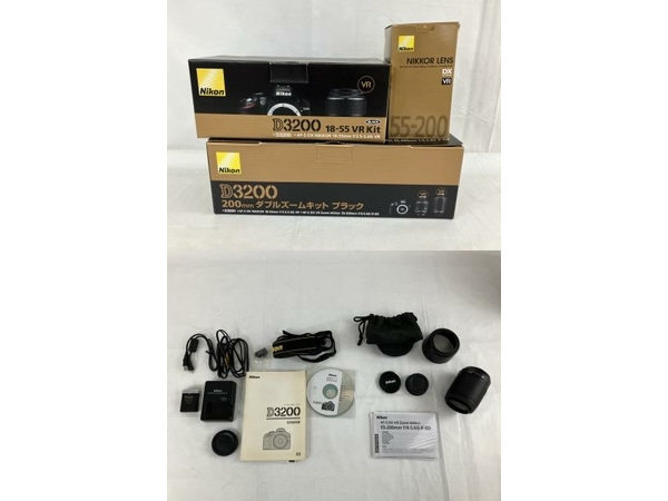 Nikon D3200 18-55mm 55-200mm ダブル ズーム レンズ キット デジタル 一眼レフ カメラ ニコン 中古 N8223126_画像2