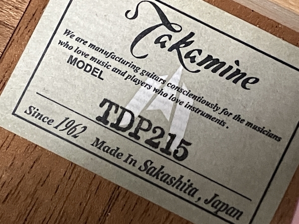 Takamine TDP215 エレアコ アコースティックギター ハードケース付き タカミネ ジャンク N8279063_画像9